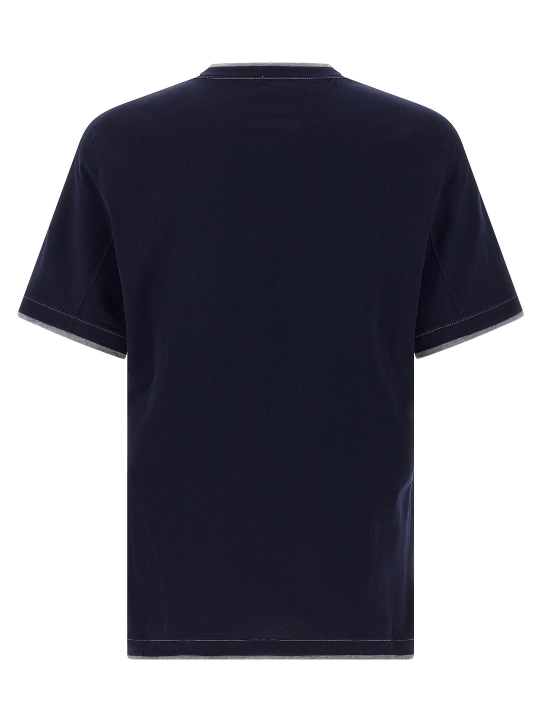 Brunello Cucinelli Double Layer T-shirt - Blue | ae7e6ae5c0a9ce53adc0fca26486587f5a67cc72