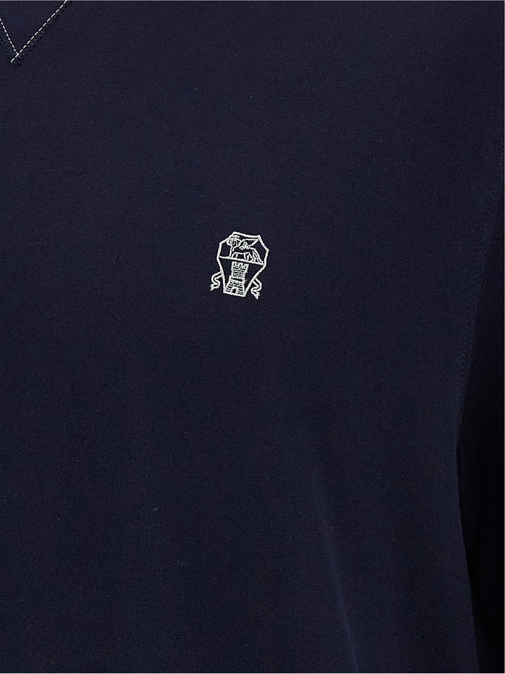 Brunello Cucinelli Double Layer T-shirt - Blue | 4edea3def4f1d35b3eb6e093c16d8acb9b5c676e