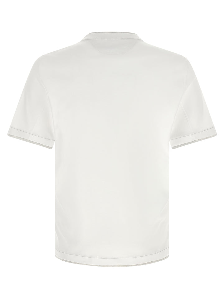 Brunello Cucinelli Double Layer T-shirt - White | dffe6fb82ec5a9d2d1a96a21bc1f8816df3c9354