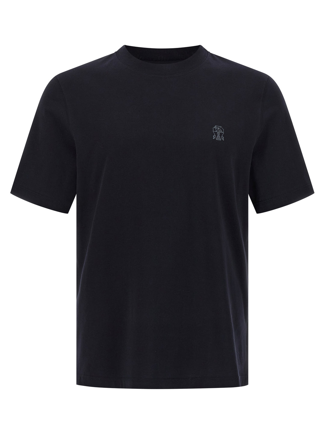 Brunello Cucinelli Logo Print T-shirt - Blue | 5915482b0b9304306dbee212063cff3f88a2f32f