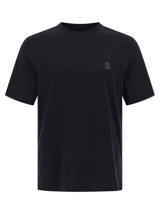 Logo Print T-Shirt Blue