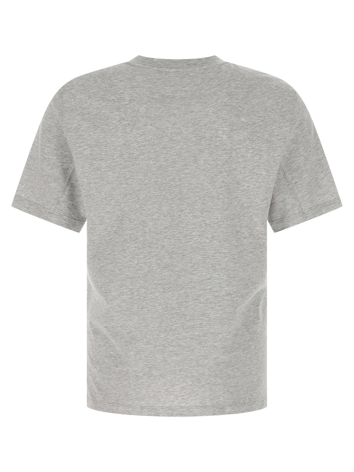 Brunello Cucinelli Logo Print T-shirt - Gray | f49f654b3fc5c787b1fcb87957e3ac1037958c94