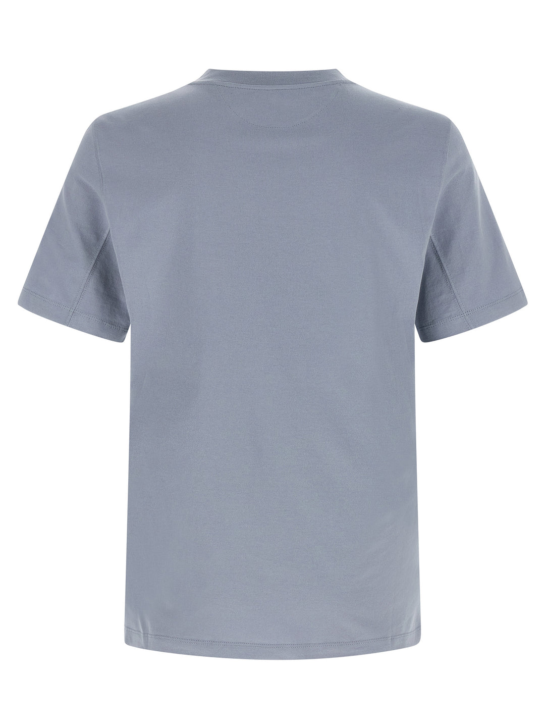 Brunello Cucinelli Logo Print T-shirt - Light Blue | ec2eda95ab1b9019b7d0339f4f8bfe8b43357dfb