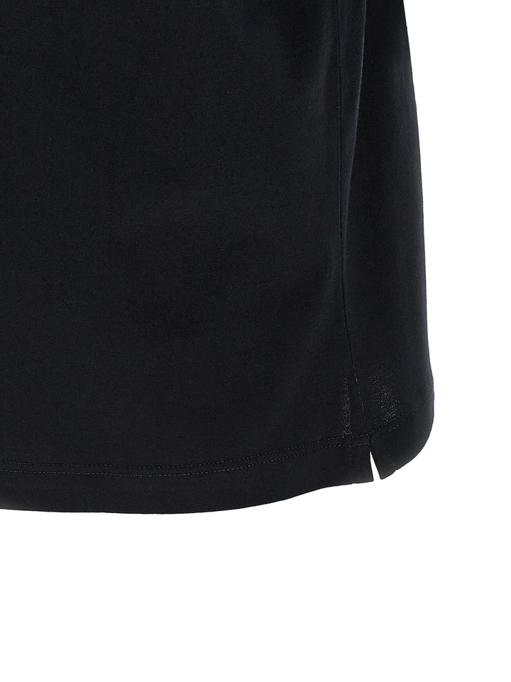 Brunello Cucinelli Logo Print T-shirt - Black | 0735104ae643403417845f7dda4d0bd9e237dff9