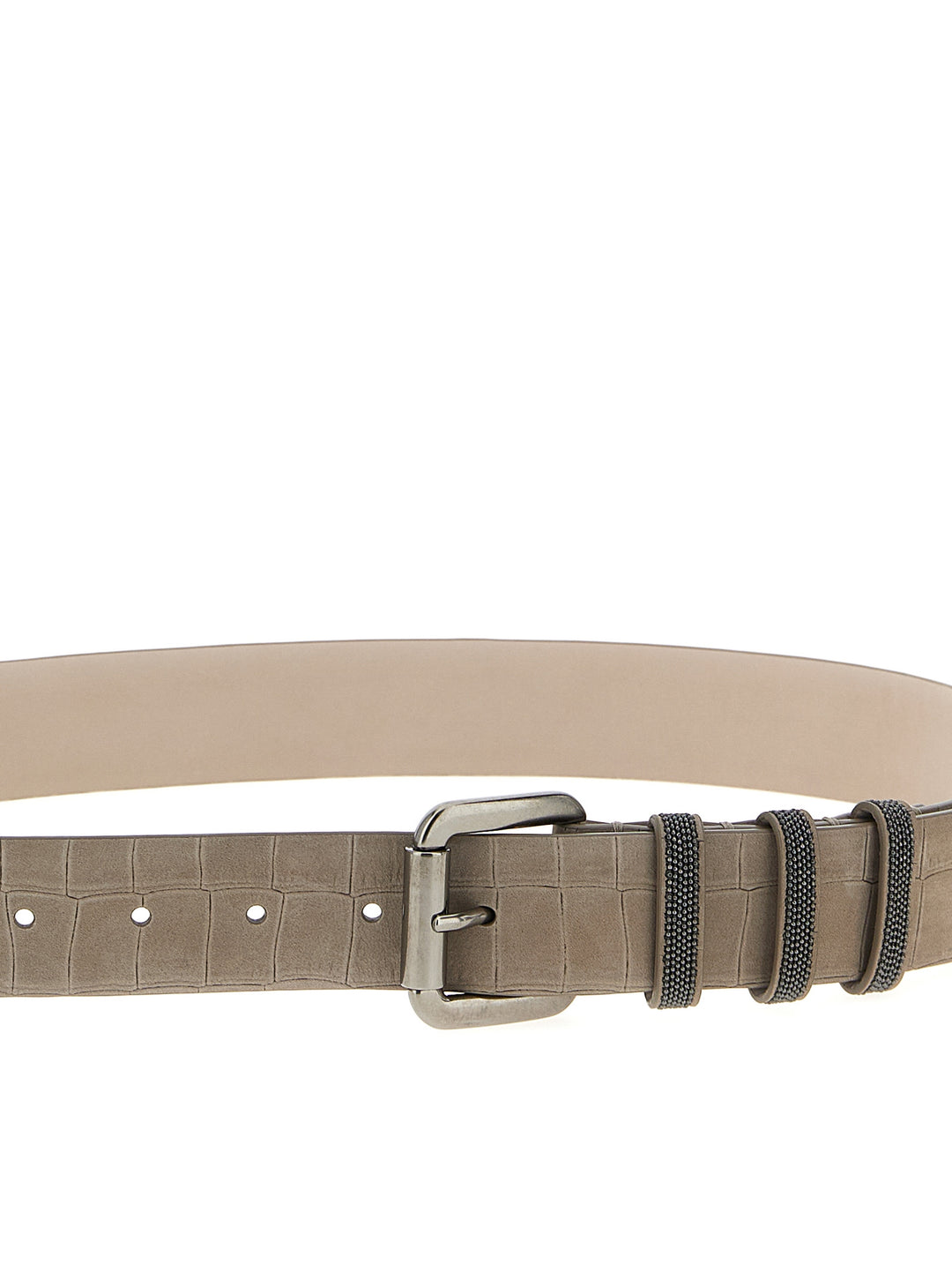 Brunello Cucinelli Shiny Loops Belts - Gray | e1ba375d176606474a5dd99c69dd7dbc498f2f74
