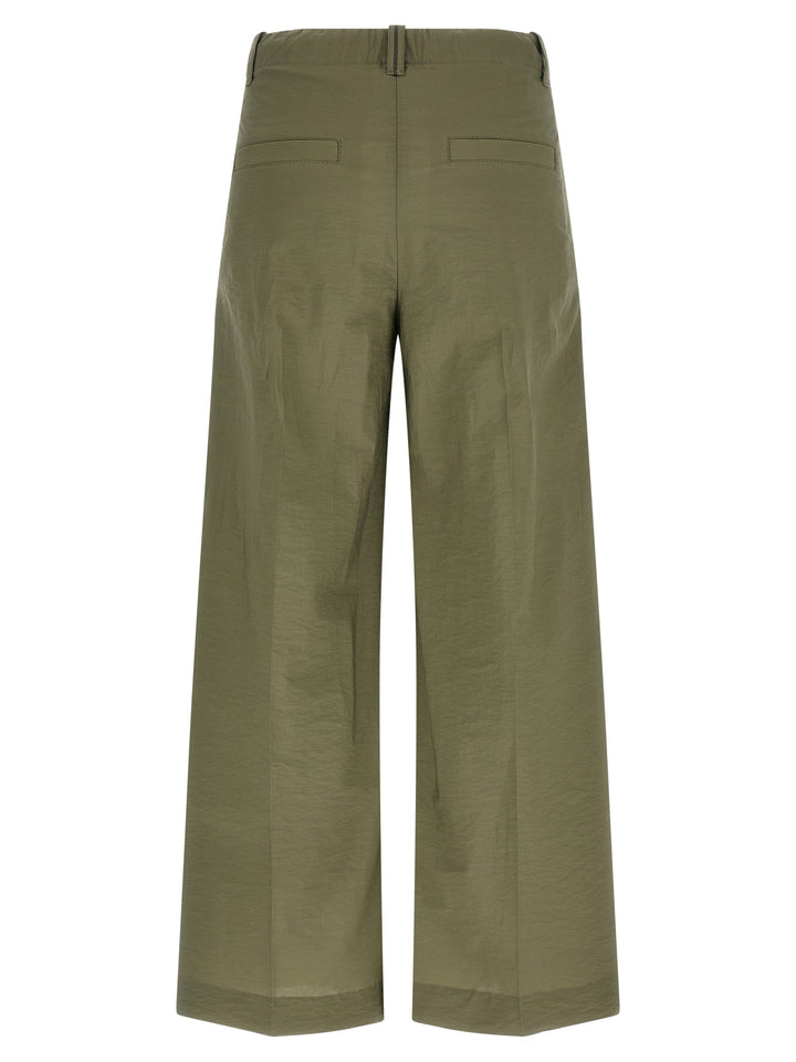 Brunello Cucinelli Double Pinch Pants - Green | 61fa7ed4f77bda9b6c75ab8b3b3122c65eebcc52