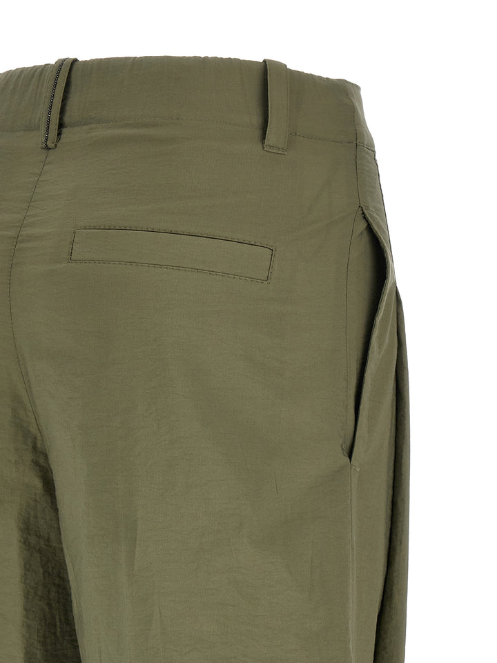 Brunello Cucinelli Double Pinch Pants - Green | c6fd4688de7b94d0bcf01f4a1236ae415fe457eb
