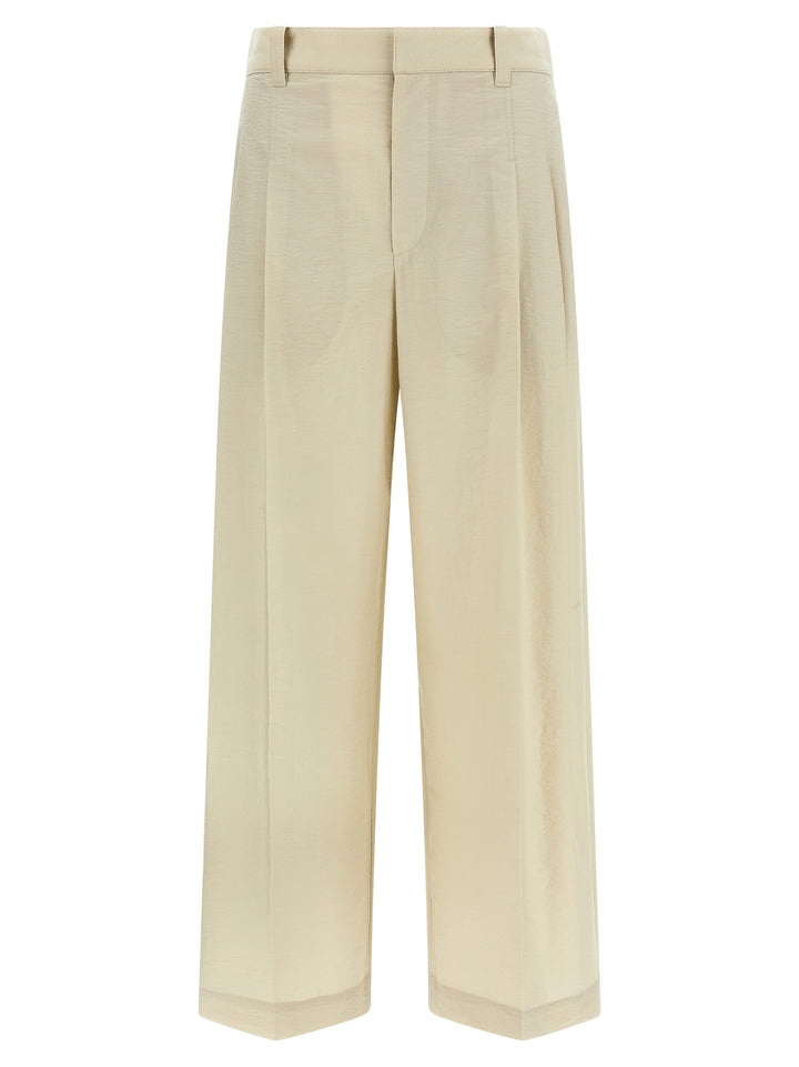 Brunello Cucinelli Cotton Trousers Pants - White | 83c56385612189b2fd4f5d54ab155bbdeae67150