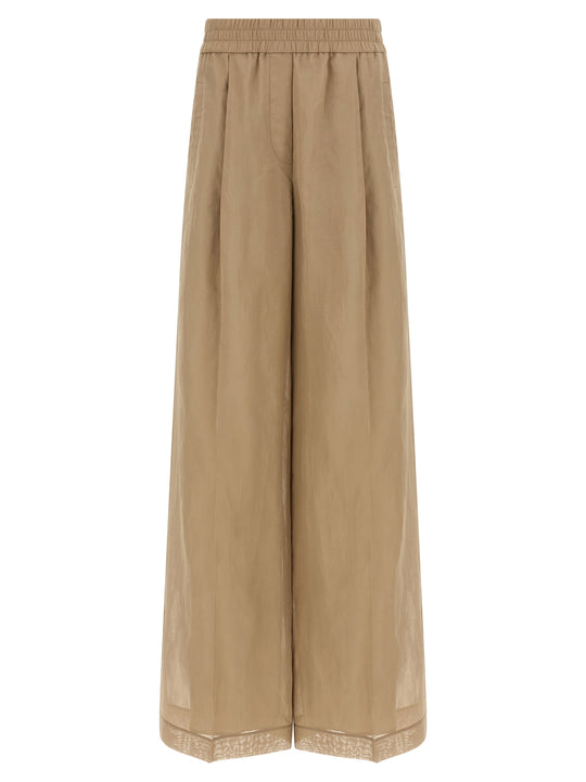 Loose Track Pants Beige