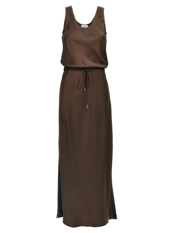 Long Dress Dresses Brown