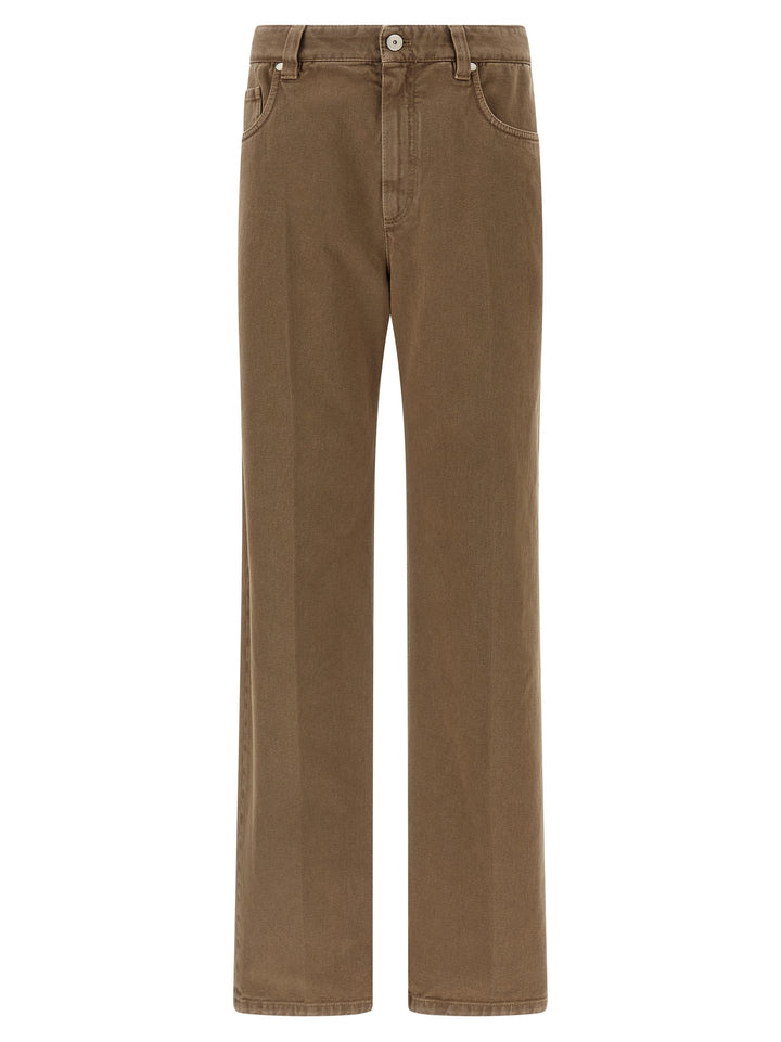Brunello Cucinelli Denim Pants - Beige | bdb4fa735095787847b14dd866a97ecb94478fac