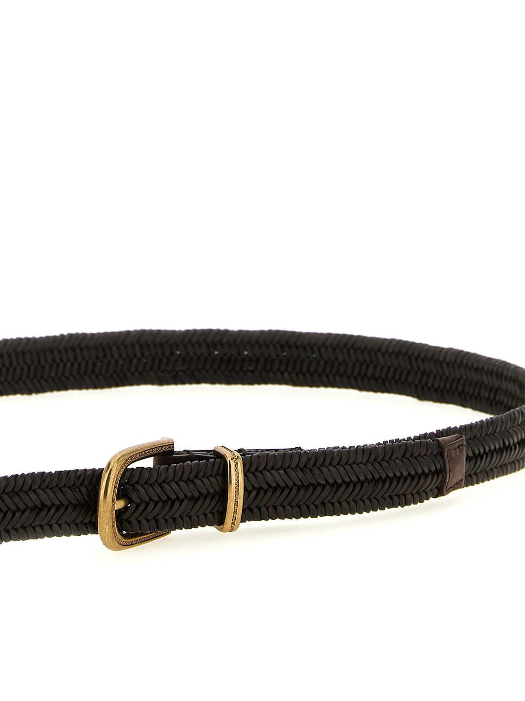 Brunello Cucinelli Stretch Leather Belt Belts - Brown | 0afd11dd74275eb64d09fb067639c0241a1470f2