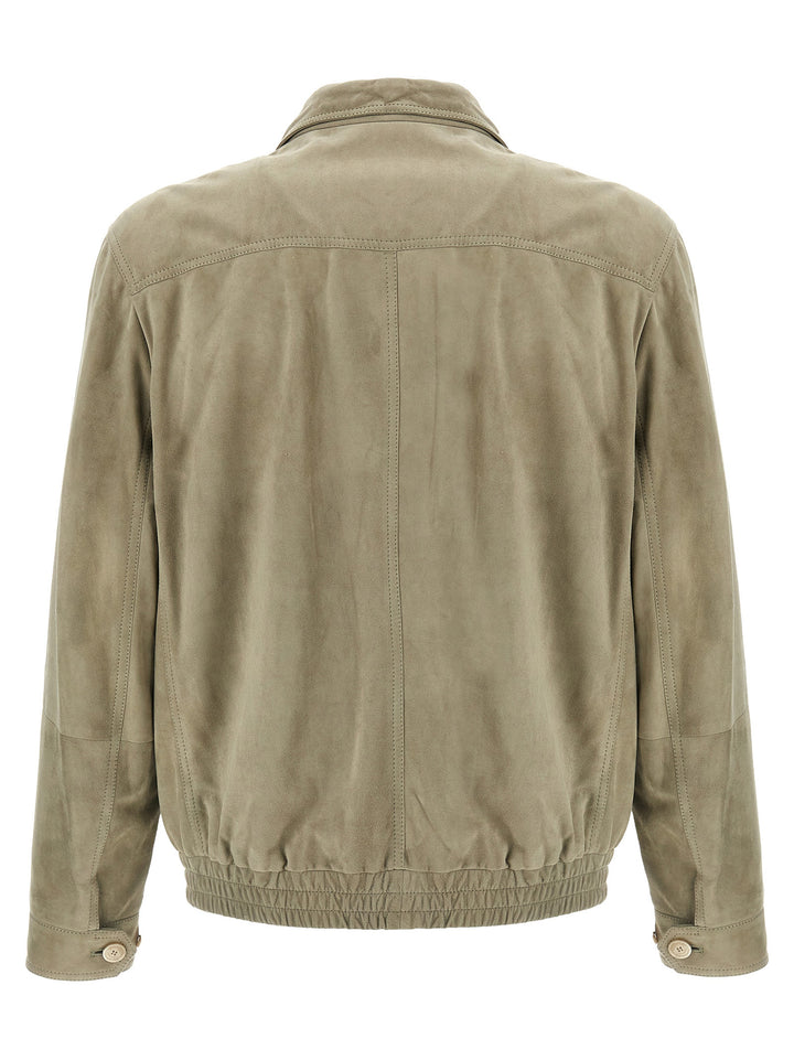 Suede Jacket Casual Jackets, Parka Gray