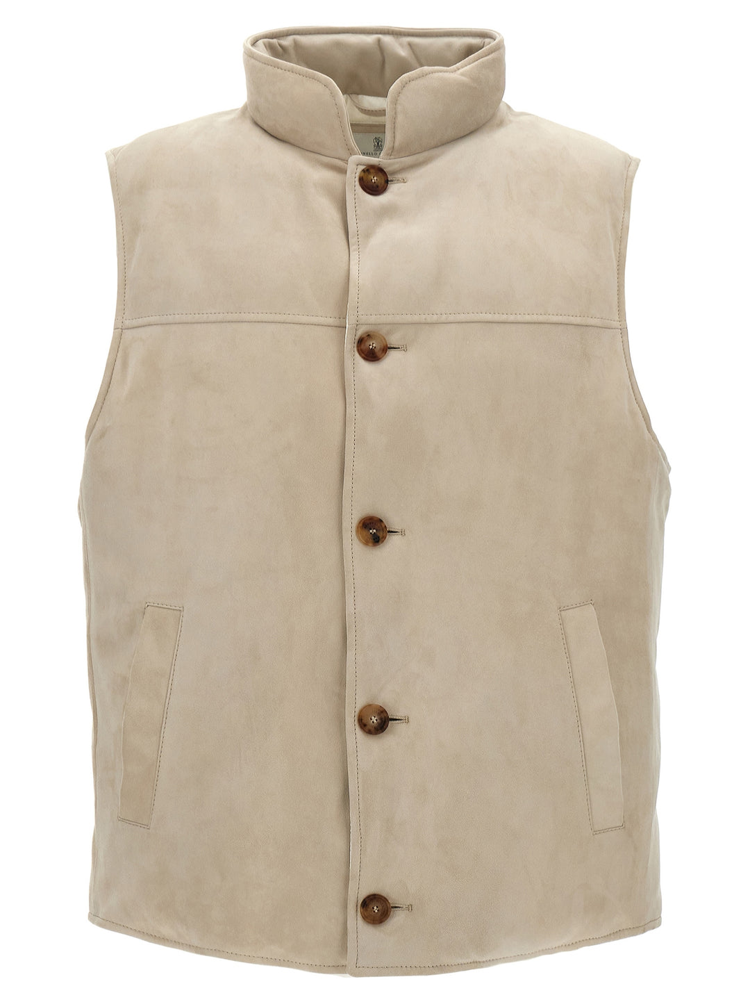 Suede Vest Gilet Gray