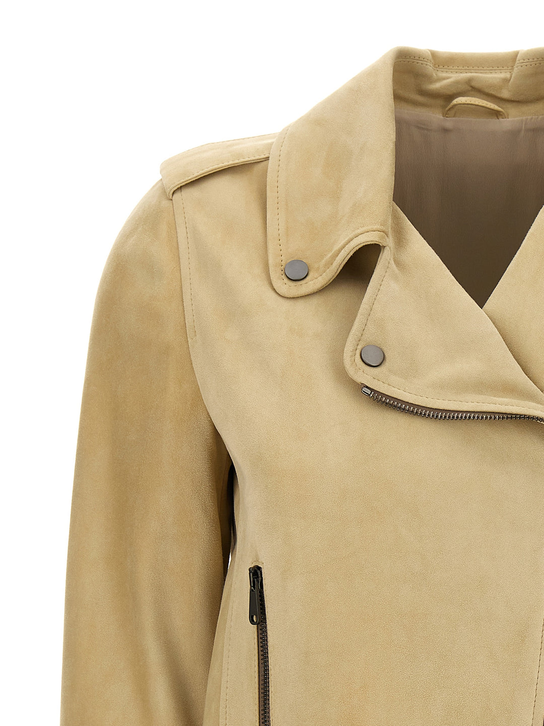 Suede Jacket Casual Jackets, Parka Beige