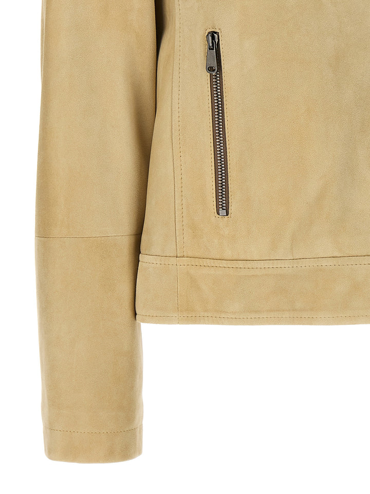 Suede Jacket Casual Jackets, Parka Beige