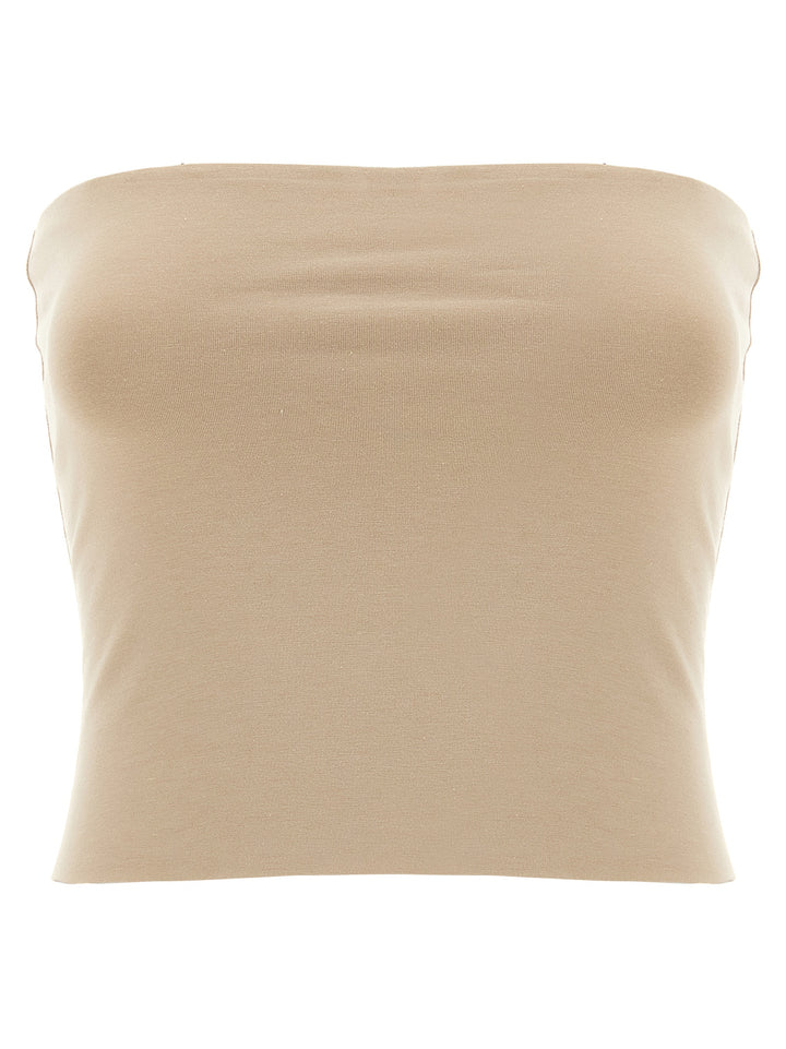 Brunello Cucinelli Band Top Tops - Beige | 29bdb35ff843b452a81aded2c876a80b74a97909