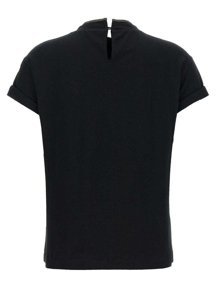 Brunello Cucinelli Monile Crew-Neck T-shirt - Black | 18aab060dde26952c1c0935b676cb4ac209bb111