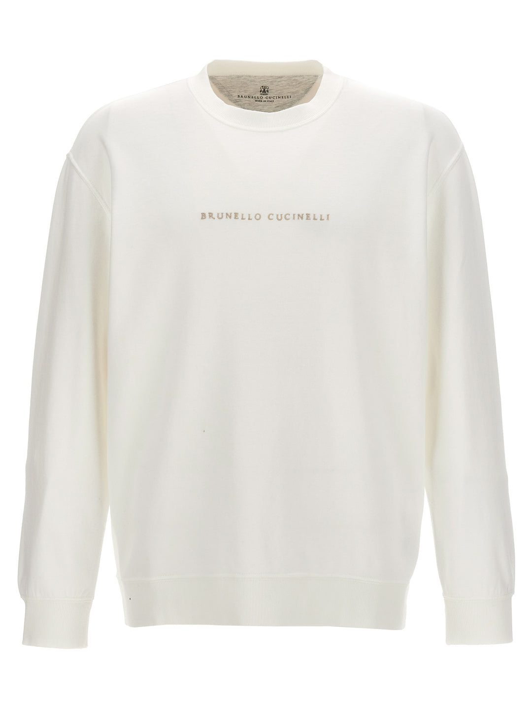 Logo Embroidery Sweatshirt White