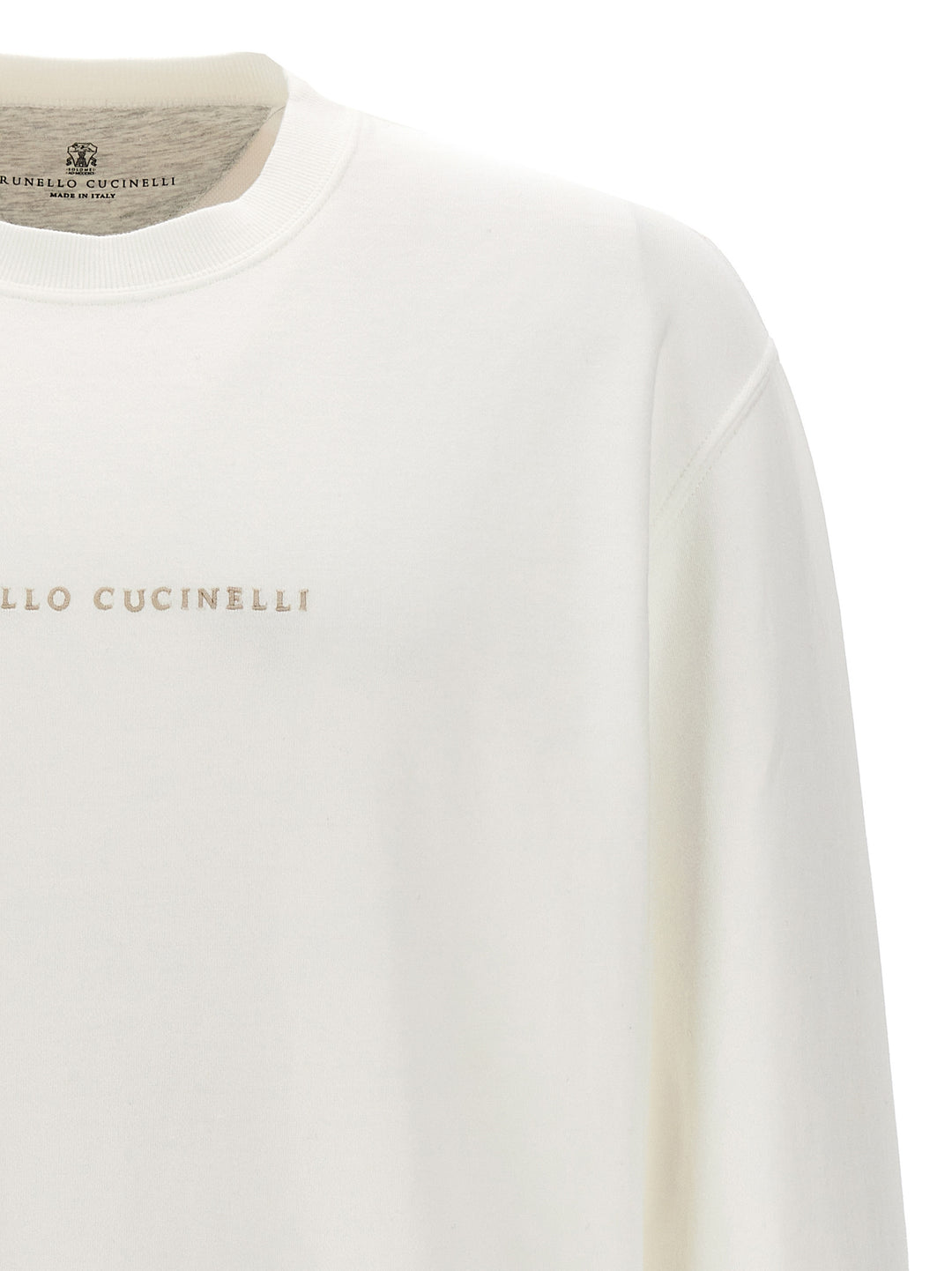 Logo Embroidery Sweatshirt White