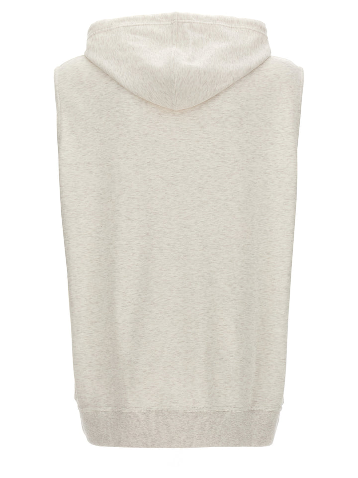 Hooded Vest Gilet White