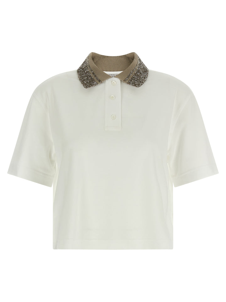 Brunello Cucinelli Embroidery  Shirt Polo - White | c5e9289287611d072b579769a27bd68023e10f3e