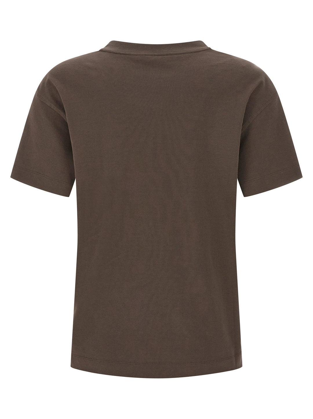 Brunello Cucinelli Shiny Tab T-shirt - Brown | ec8604bf497218595f242b757057ec597751191f