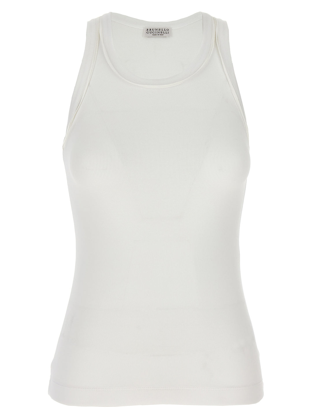 Tank Top Piping Tops White