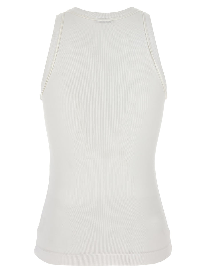 Tank Top Piping Tops White