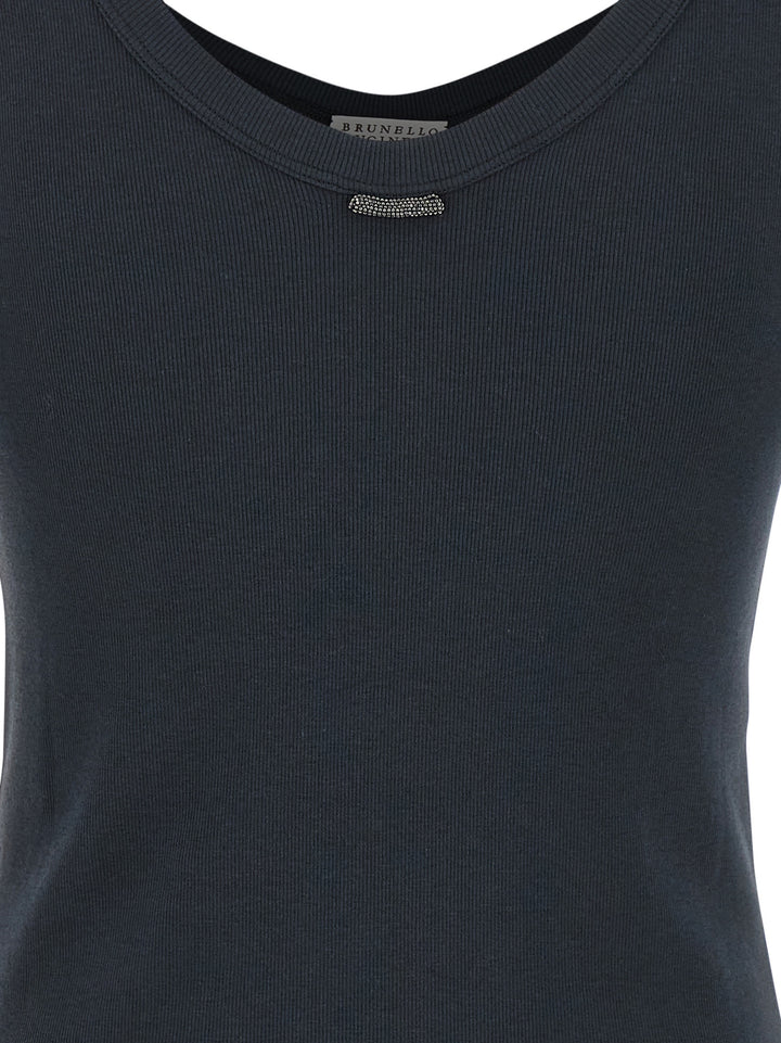 Brunello Cucinelli Monile T-shirt - Blue | a89e41c350f268dd6c1b2b5223887a904f5d2fa3