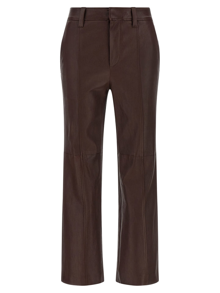 Brunello Cucinelli Square Cigarette Pants - Brown | 47d6c521db709b3071b0df654db167461d47b10e