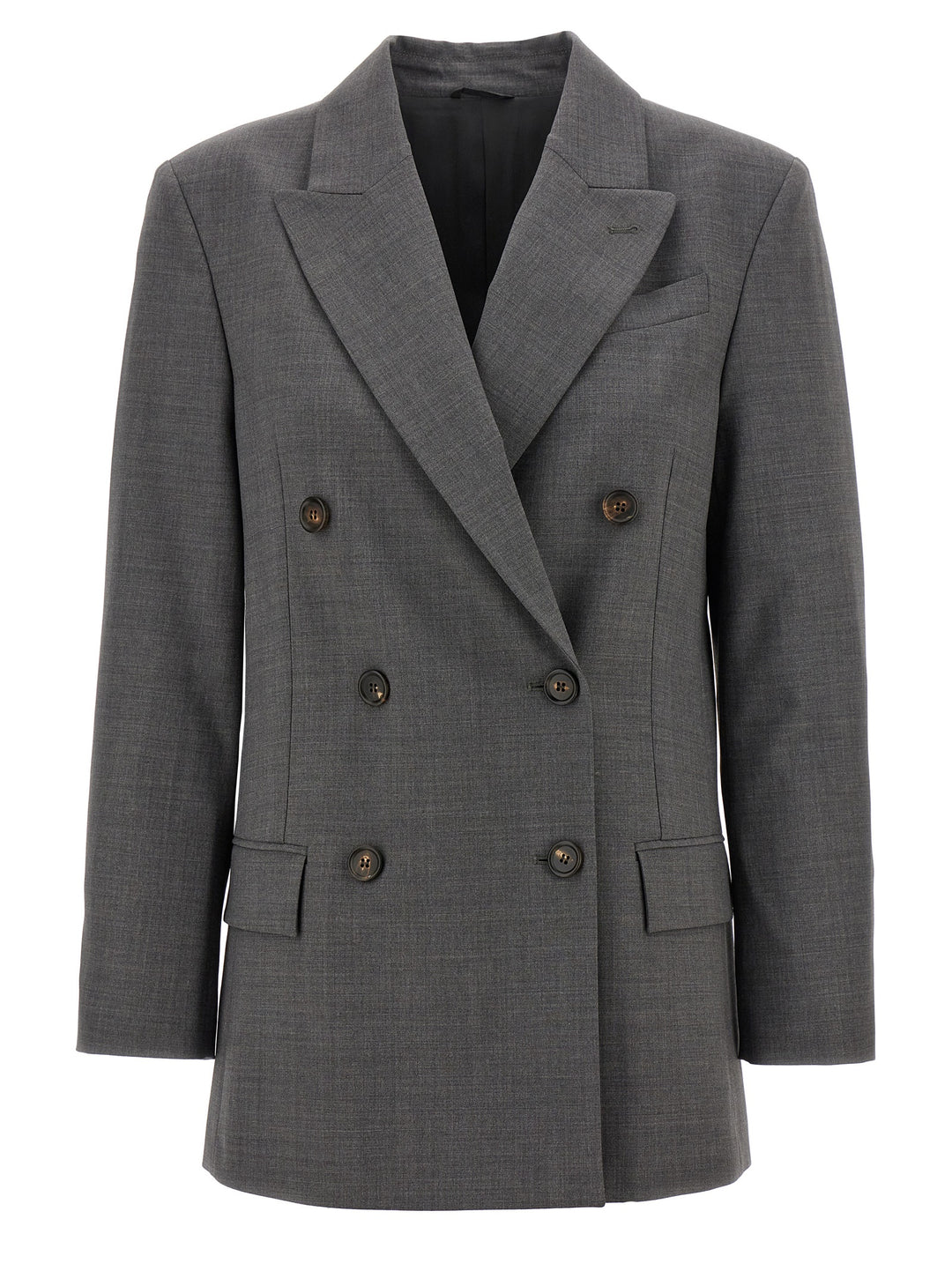 Double-Breasted Blazer Blazer And Suits Gray