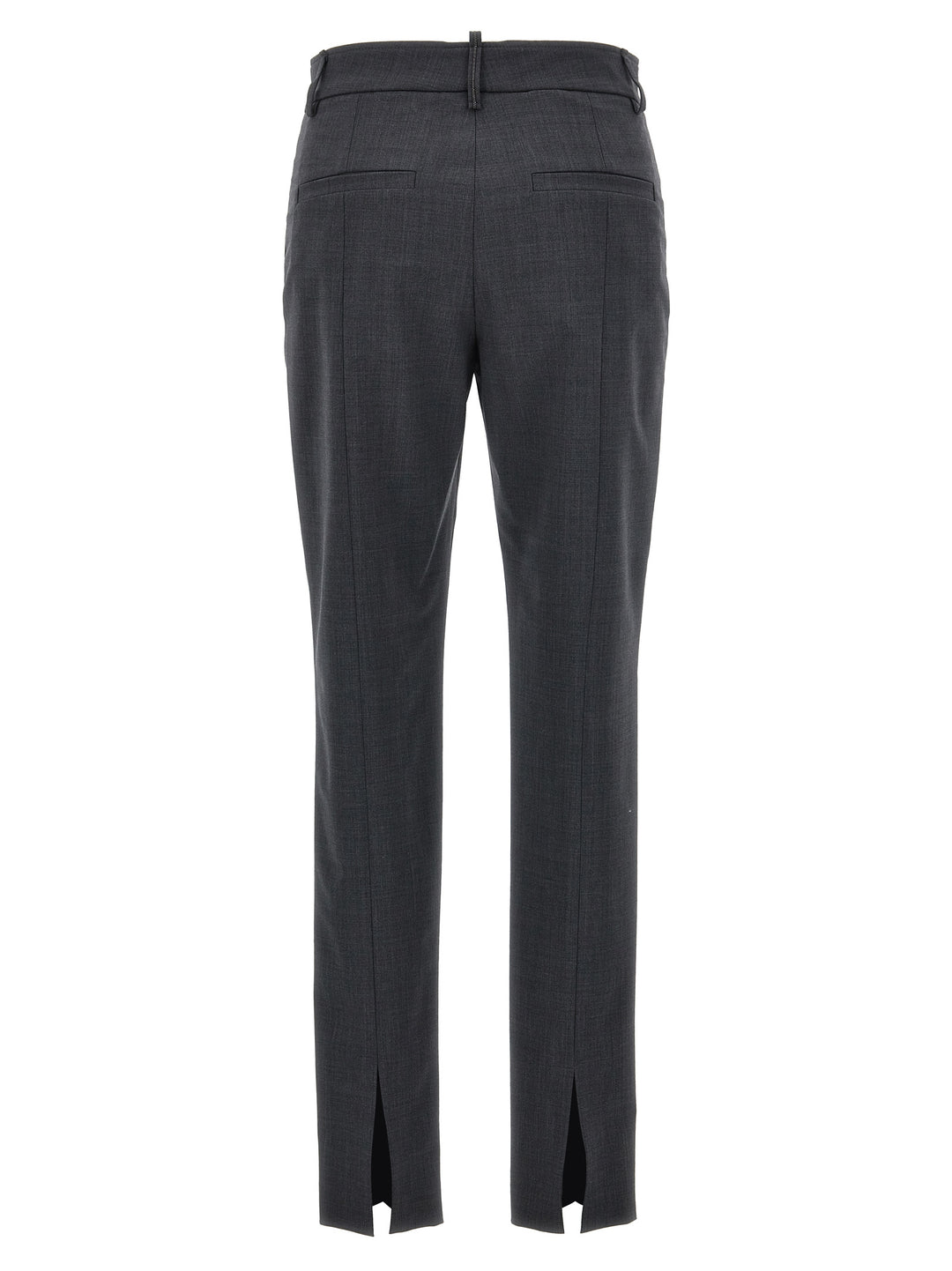 Wool Cigarette Pants Gray