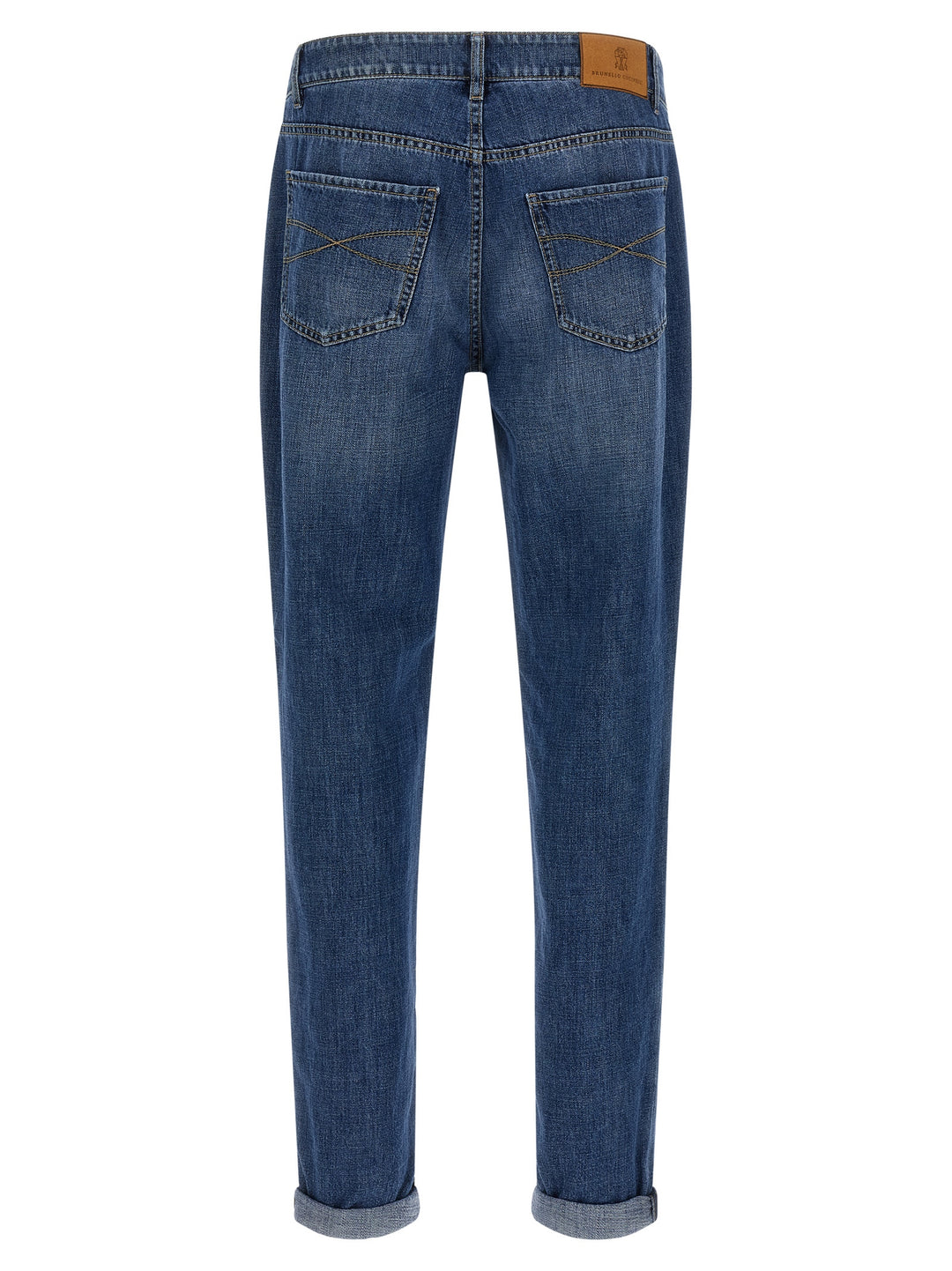 Brunello Cucinelli Logo Embroidery Jeans - Blue | 87959c3a261b6c91738517df0035a0d35b2ab8c6