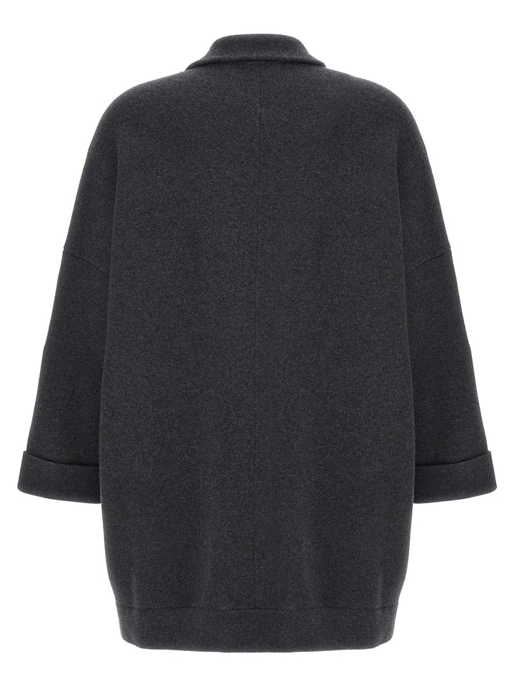 Side Zip Cardigan Sweater, Cardigans Black