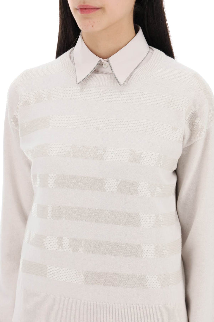 Pullover In Cashmere Dazzling Stripe