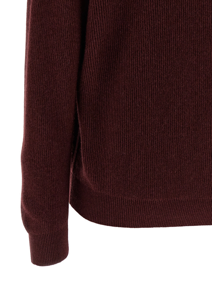 Brunello Cucinelli English Coast Turtleneck Sweater Sweaters and Cardigans - Bordeaux | 2e8026b4f78752dcd53c4a2bbb95cdecec3de77e