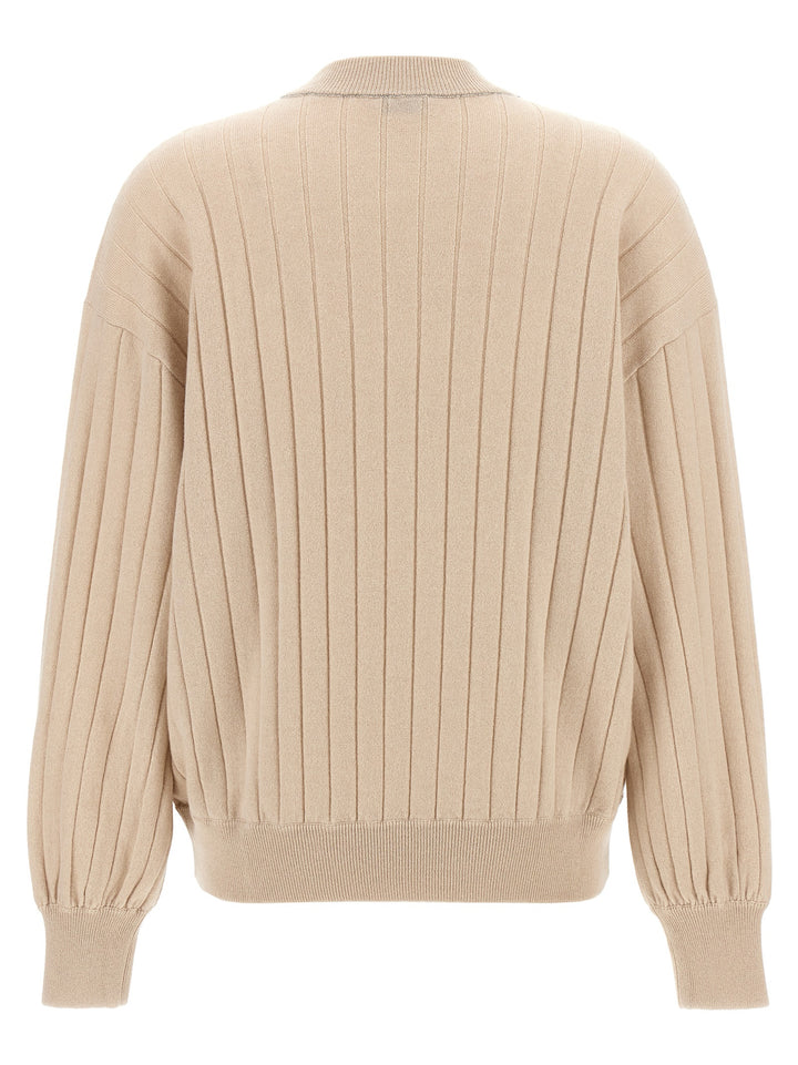 Ribbed Sweater Sweater, Cardigans Beige