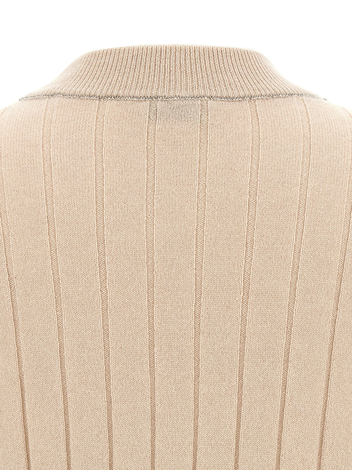 Ribbed Sweater Sweater, Cardigans Beige