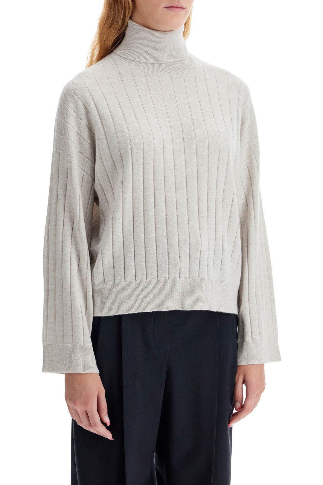 Pullover Collo Alto In Cashmere