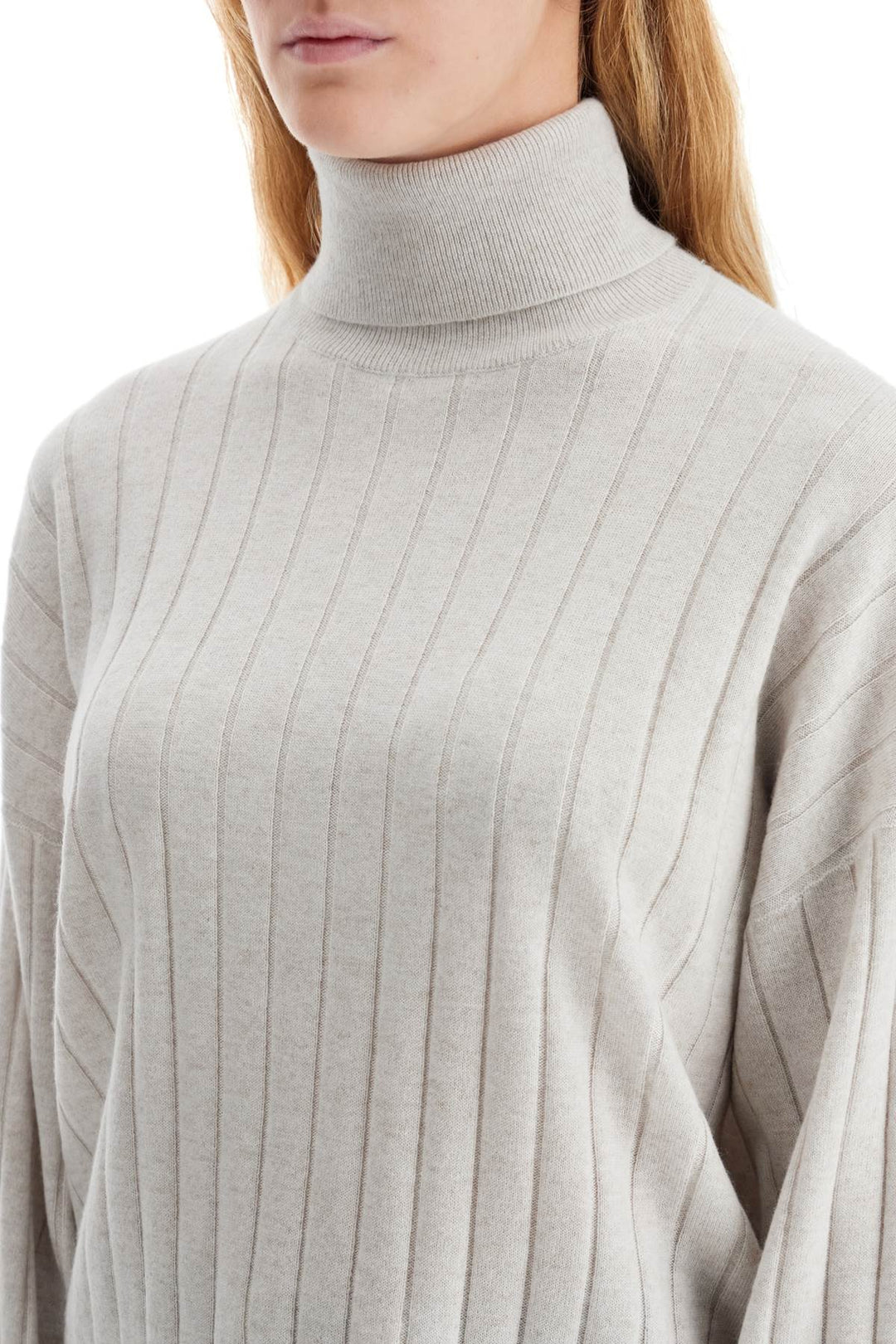 Pullover Collo Alto In Cashmere