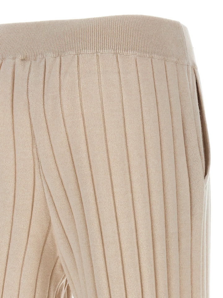 Ribbed Pants Beige