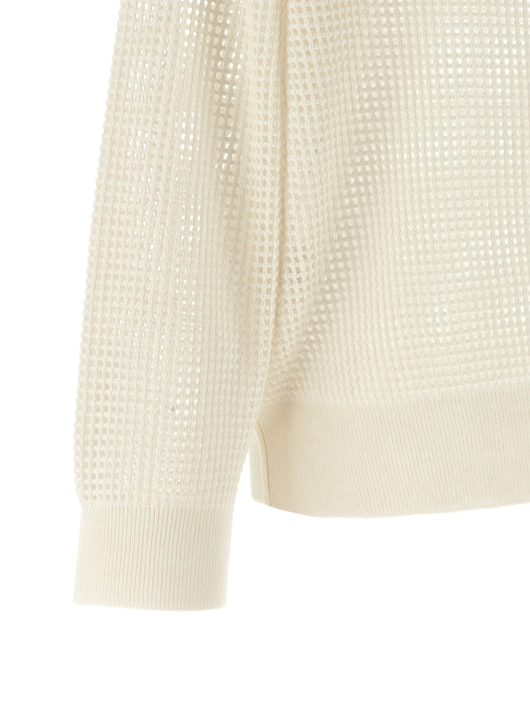 Brunello Cucinelli Net Mesh Sweaters and Cardigans - White | 996db0b7d643eb38c283962efc9ce10b73553ee0