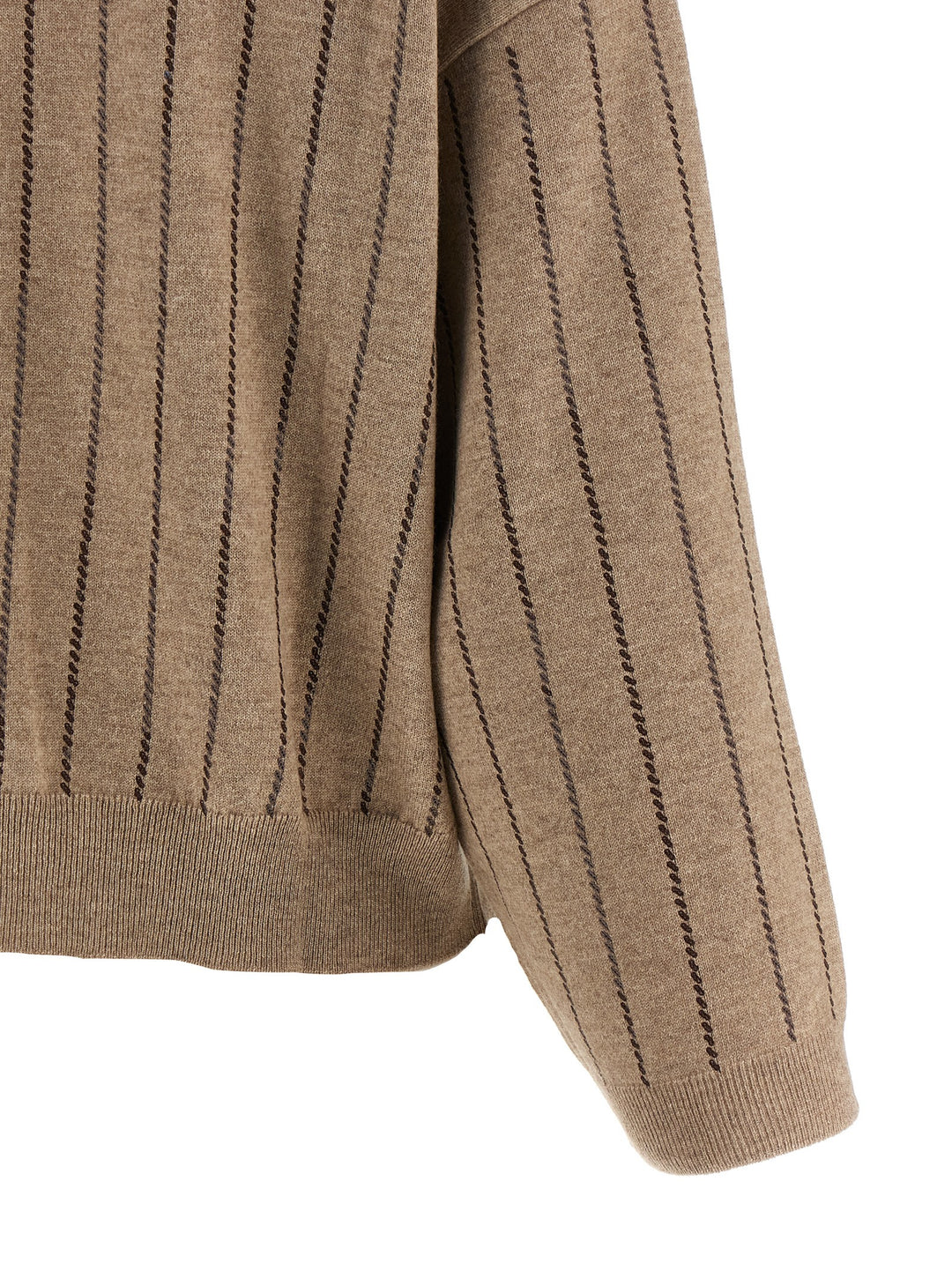 Brunello Cucinelli Sequin Cashmere Sweater Sweaters and Cardigans - Beige | 78af11f518ce6fd95e7a1a003fb272627077dd70