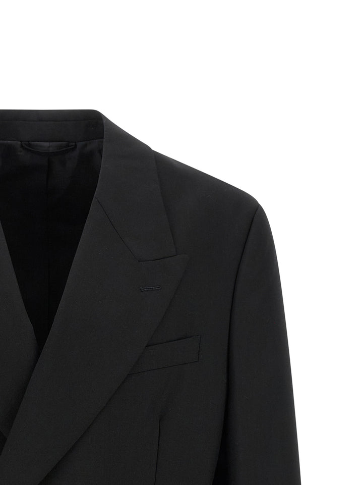 Mfpen Double-Breasted Blazer - Black | eadd1a0b502bea9a83e90eb24a19e4810f878436
