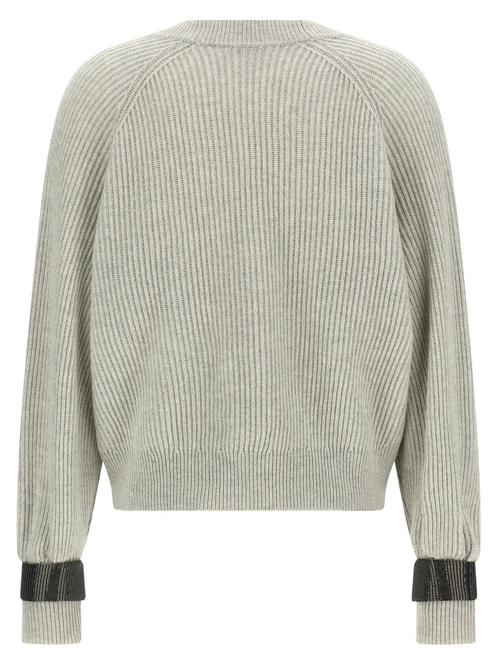 Brunello Cucinelli Monile Cuff Cardigan Sweaters and Cardigans - Gray | 7f72a5b637d41ce71f114d3a60253553f13aeaff