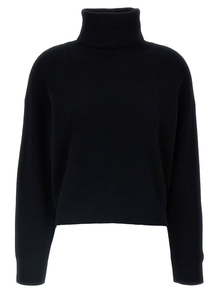 Ribbed Turtleneck Sweater Sweater, Cardigans Black