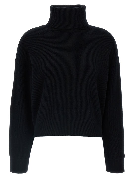 Ribbed Turtleneck Sweater Sweaters And Cardigans Black