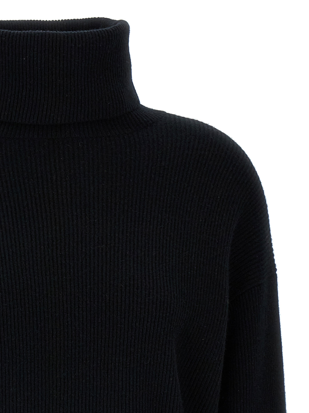 Ribbed Turtleneck Sweater Sweater, Cardigans Black