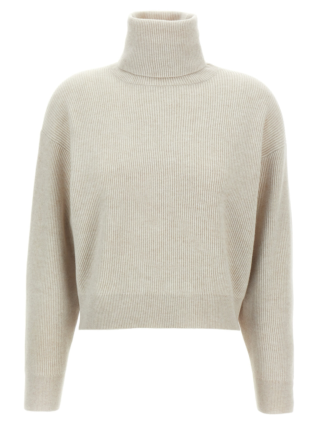 Brunello Cucinelli Ribbed Turtleneck Sweater Sweaters and Cardigans - Beige | f057e194a42b93b4f5ca05238c9980ec817a8a8c